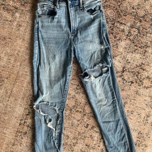 Abercrombie High Rise Rip Jean